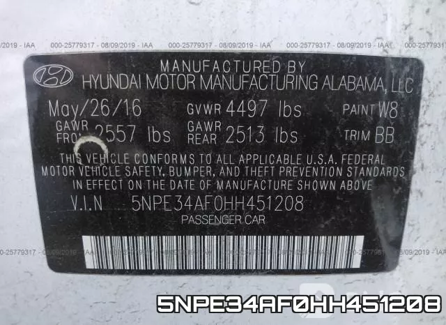 5NPE34AF0HH451208 фото 10