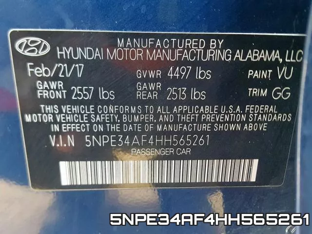 5NPE34AF4HH565261 фото 2