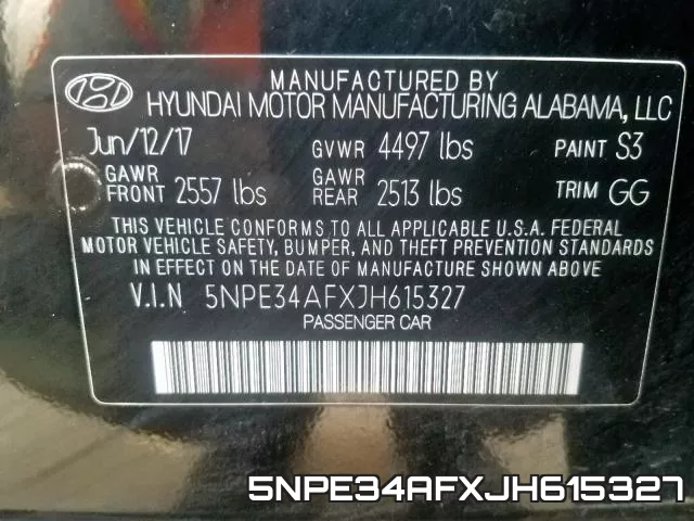 5NPE34AFXJH615327 фото 2