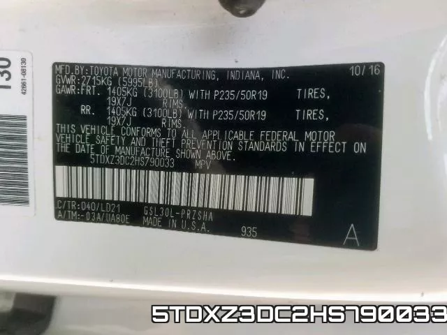 5TDXZ3DC2HS790033 фото 2