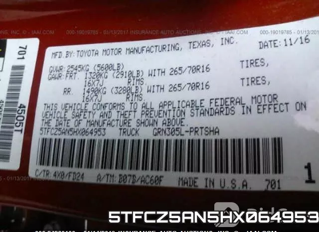 5TFCZ5AN5HX064953 фото 10