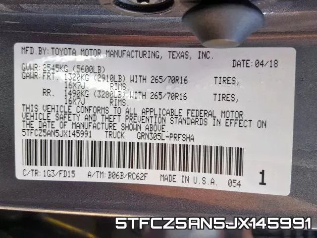 5TFCZ5AN5JX145991 фото 2