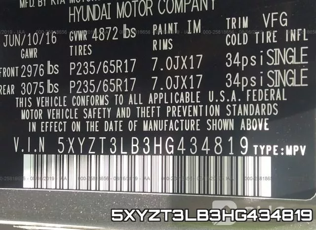 5XYZT3LB3HG434819 фото 10