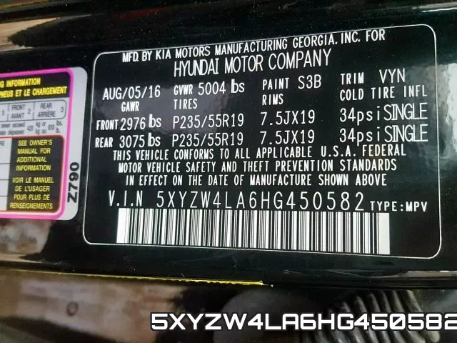 5XYZW4LA6HG450582 фото 2