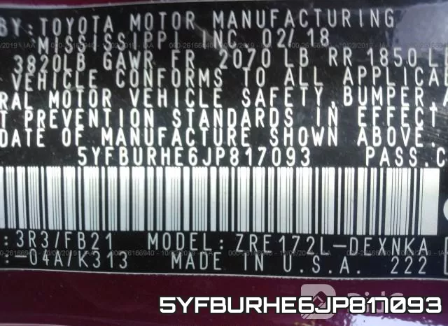 5YFBURHE6JP817093 фото 10