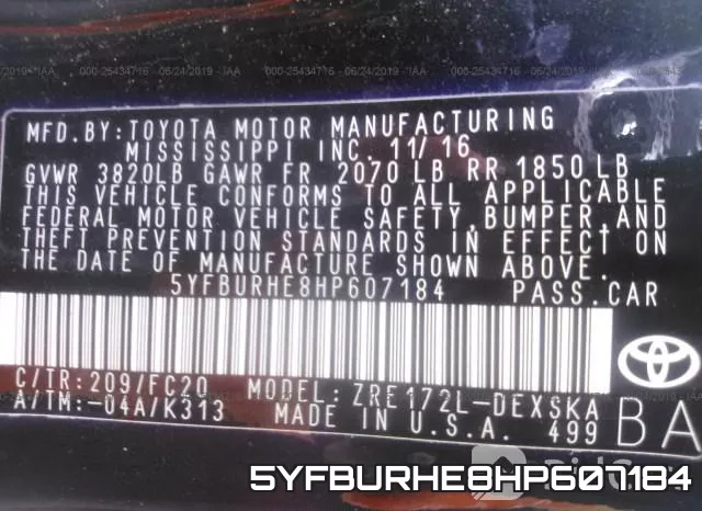5YFBURHE8HP607184 фото 10