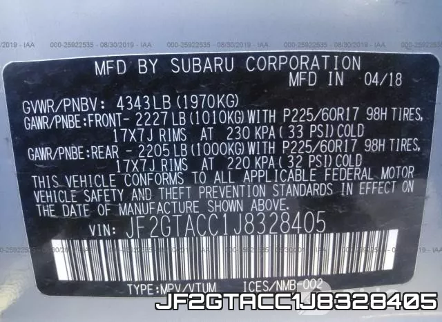 JF2GTACC1J8328405 фото 10