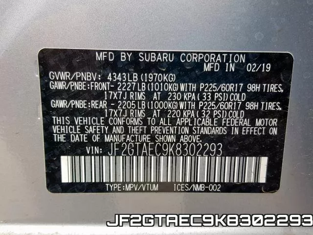 JF2GTAEC9K8302293 фото 2