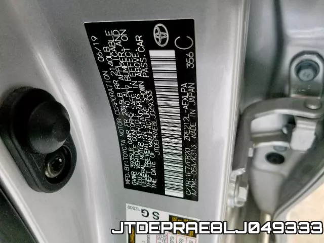 JTDEPRAE8LJ049333 фото 2