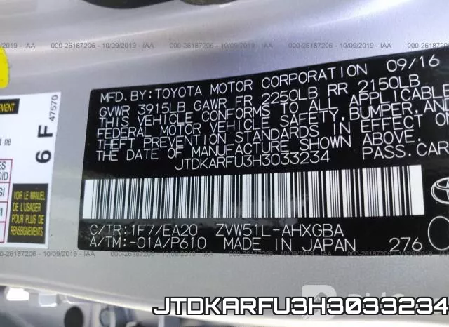 JTDKARFU3H3033234 фото 10