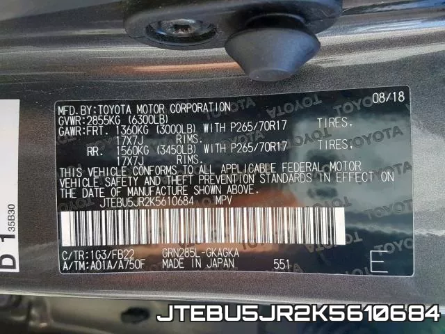 JTEBU5JR2K5610684 фото 2