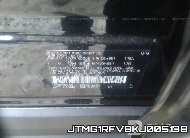 JTMG1RFV8KJ005138 фото 10