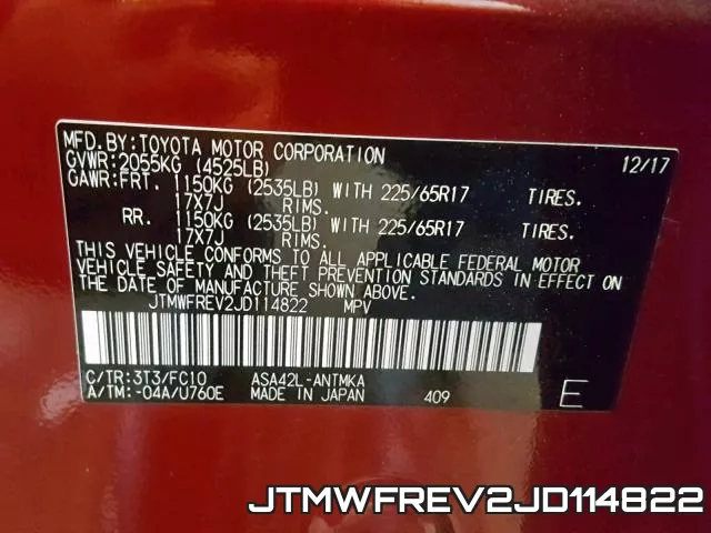 JTMWFREV2JD114822 фото 2