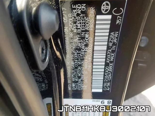 JTNB11HK8J3002107 фото 2