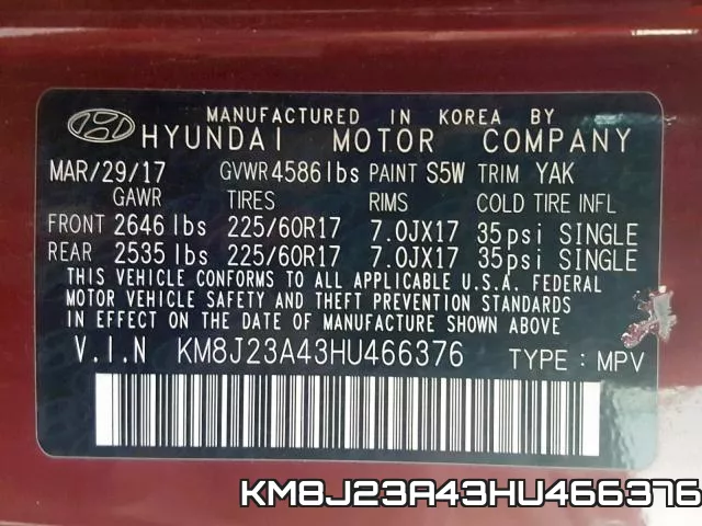 KM8J23A43HU466376 фото 2