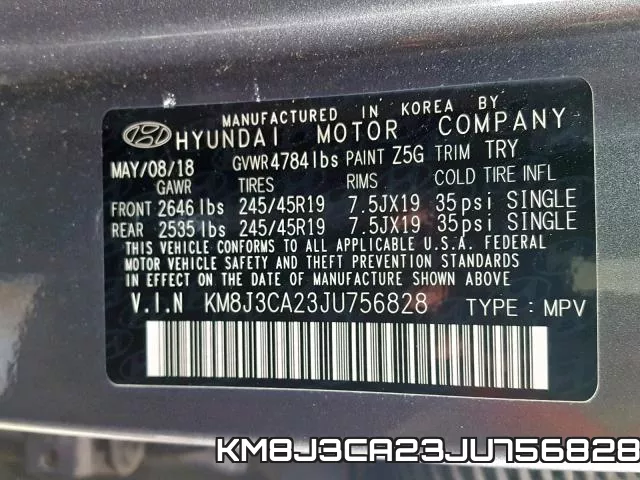 KM8J3CA23JU756828 фото 2