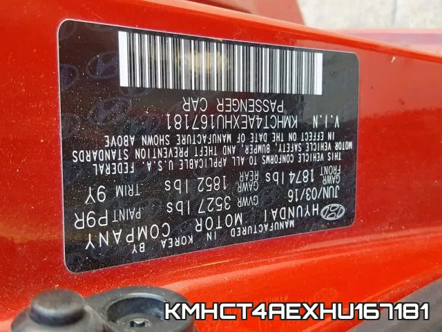 KMHCT4AEXHU167181 фото 2