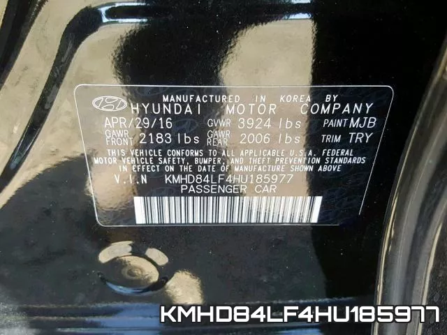 KMHD84LF4HU185977 фото 2