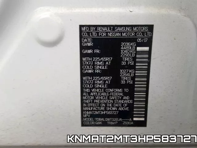 KNMAT2MT3HP583727 фото 2