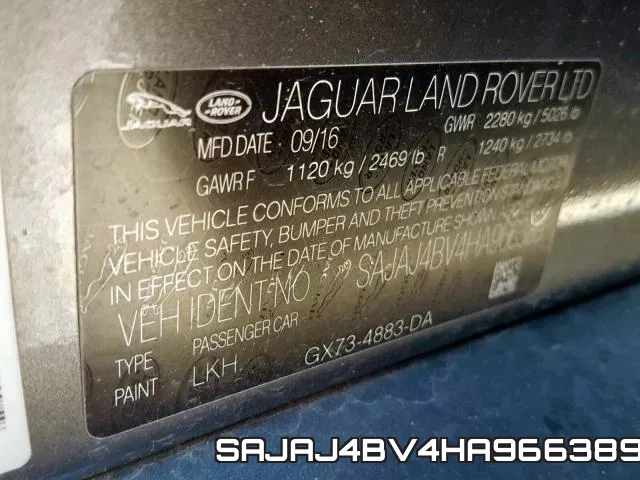 SAJAJ4BV4HA966389 фото 2