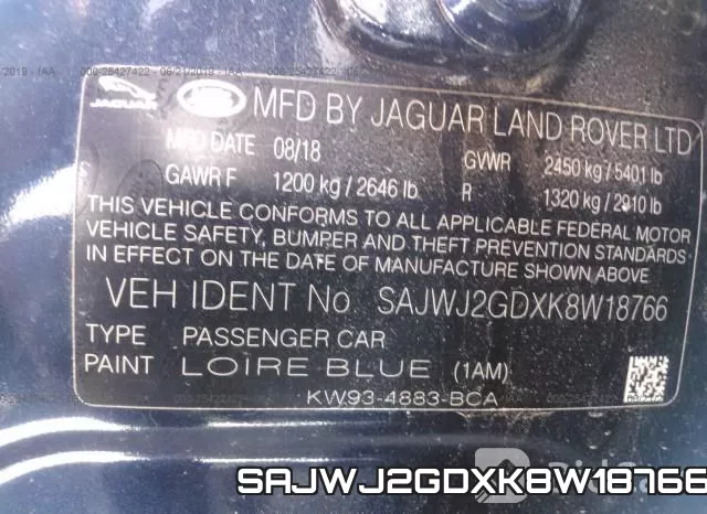 SAJWJ2GDXK8W18766 фото 10