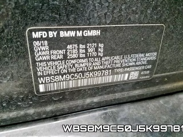 WBS8M9C50J5K99781 фото 2