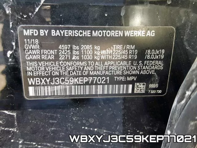 WBXYJ3C59KEP77021 фото 2