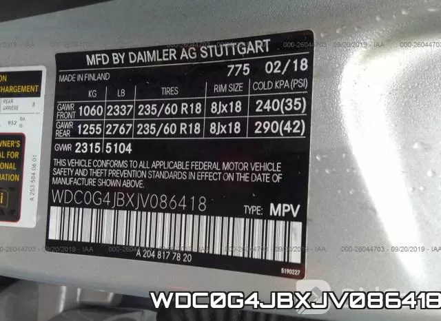 WDC0G4JBXJV086418 фото 10