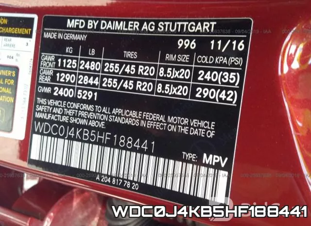 WDC0J4KB5HF188441 фото 9