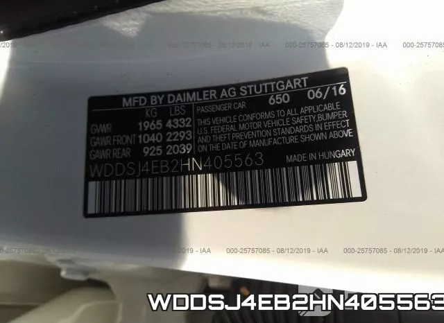 WDDSJ4EB2HN405563 фото 10