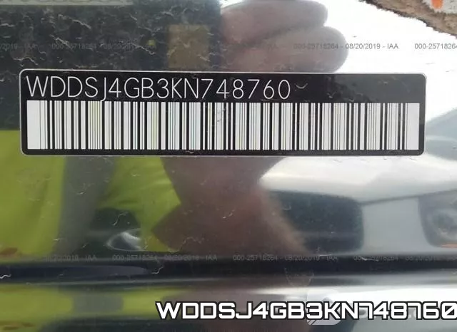 WDDSJ4GB3KN748760 фото 10