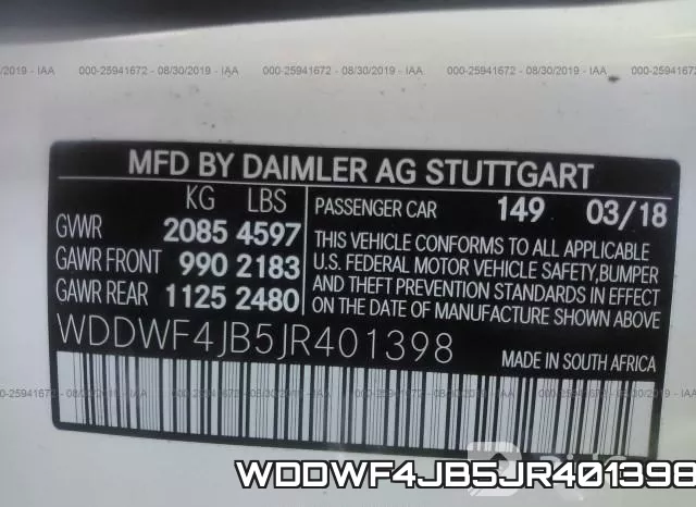 WDDWF4JB5JR401398 фото 10