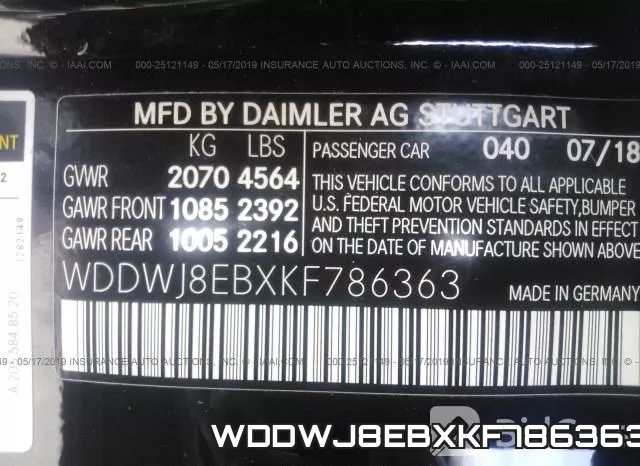 WDDWJ8EBXKF786363 фото 10