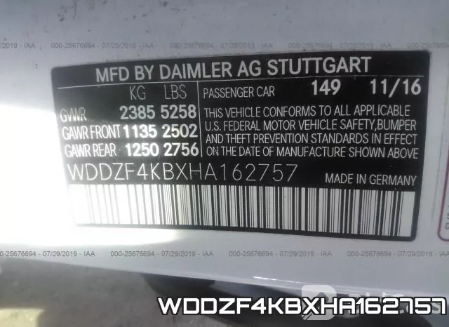 WDDZF4KBXHA162757 фото 10