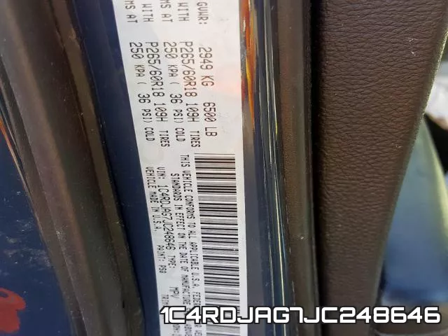 1C4RDJAG7JC248646 фото 2