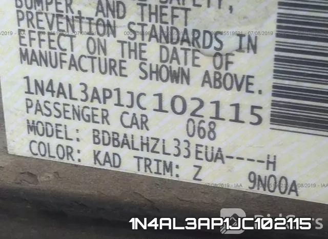 1N4AL3AP1JC102115 фото 10