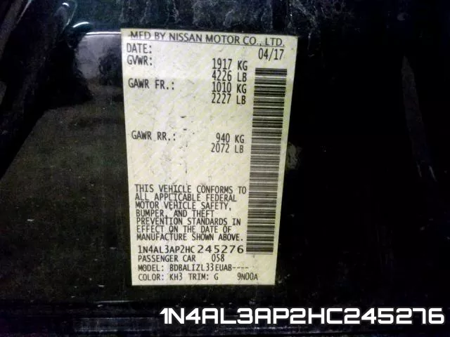 1N4AL3AP2HC245276 фото 2