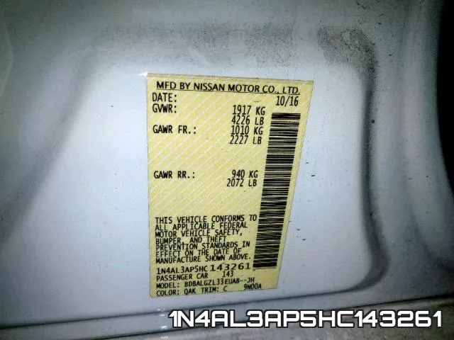 1N4AL3AP5HC143261 фото 2