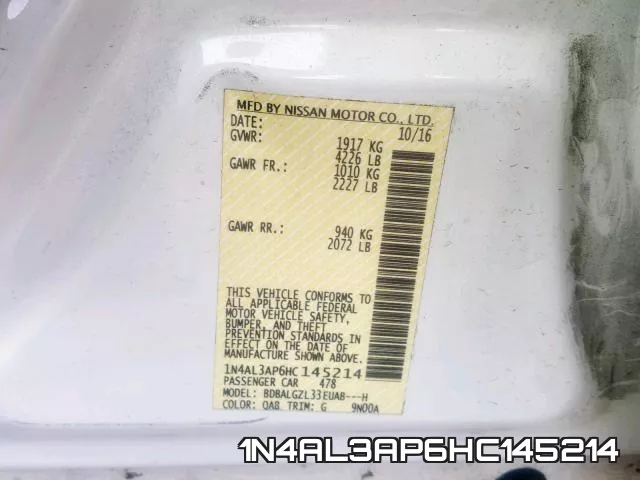 1N4AL3AP6HC145214 фото 2