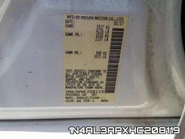 1N4AL3APXHC208119 фото 2