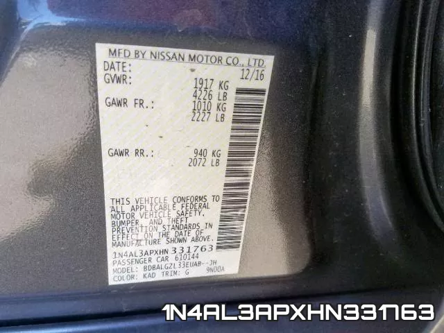 1N4AL3APXHN331763 фото 2