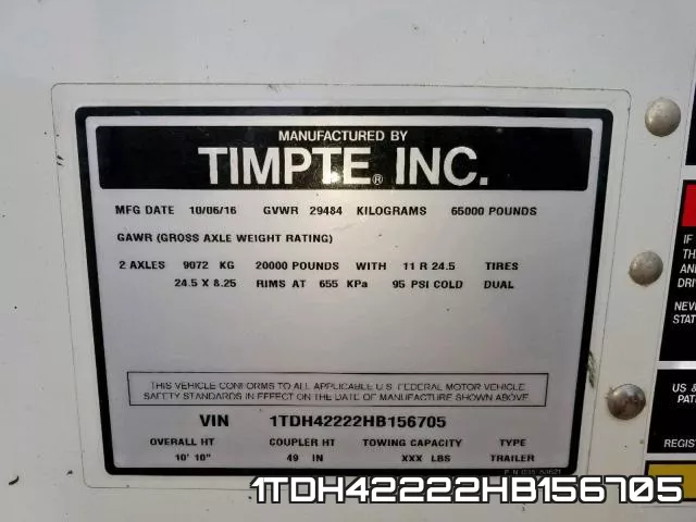 1TDH42222HB156705 фото 2