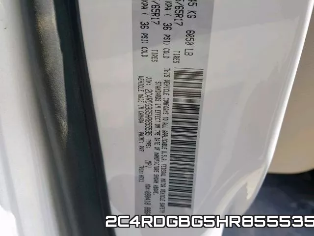 2C4RDGBG5HR855535 фото 2