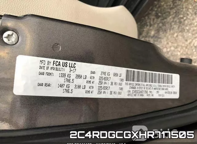 2C4RDGCGXHR717505 фото 4