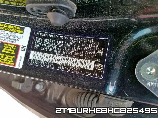 2T1BURHE8HC825495 фото 2