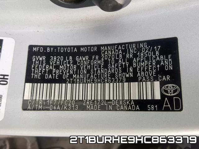 2T1BURHE9HC863379 фото 2