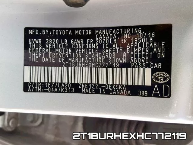 2T1BURHEXHC772119 фото 2