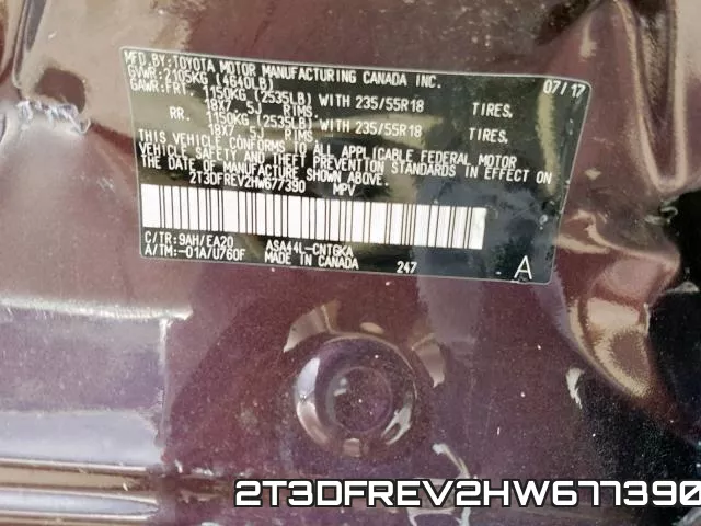 2T3DFREV2HW677390 фото 2