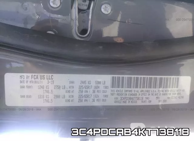 3C4PDCAB4KT738118 фото 10