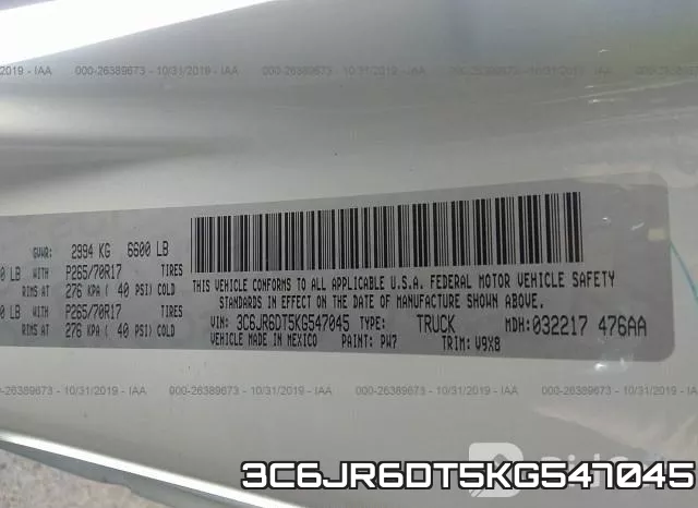 3C6JR6DT5KG547045 фото 10